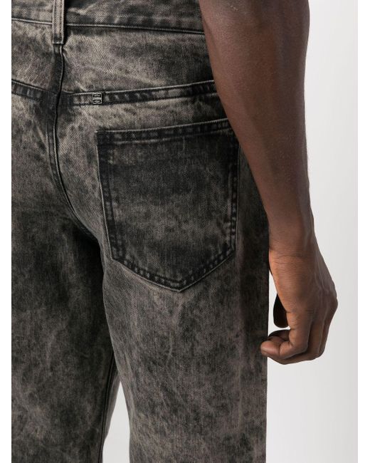 Givenchy Gerade Jeans mit Stone-Wash-Effekt in Gray für Herren
