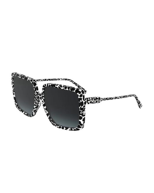 Karl Lagerfeld Black Rectangle-Frame Sunglasses