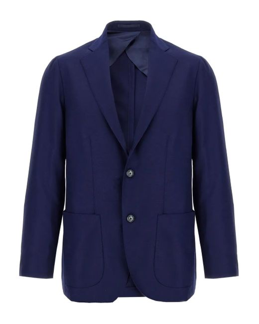 メンズ Barba Napoli Jim2 テーラードジャケット Blue