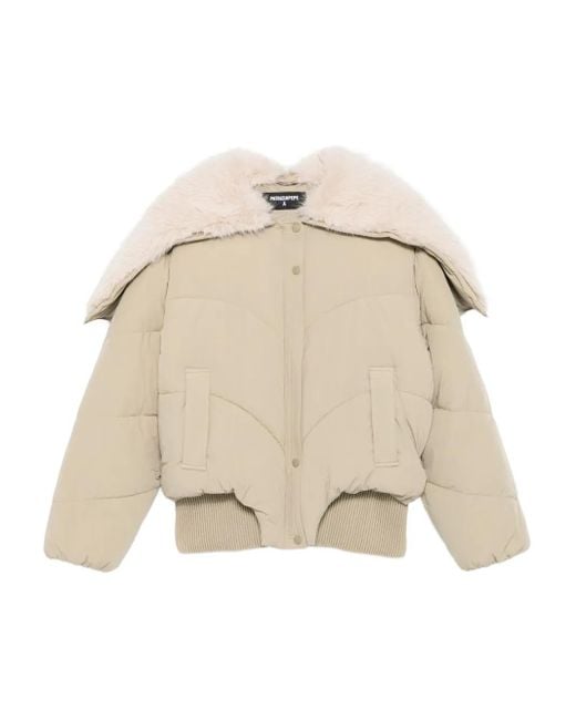 Patrizia Pepe Natural Zip-Up Bomber Jacket