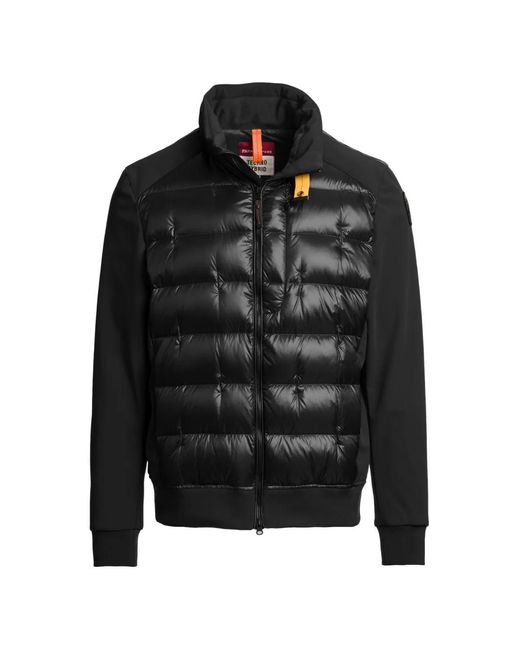 Parajumpers Black Matty Quilted Hybrid Jacket for men