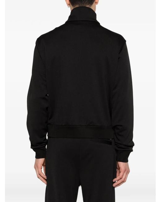 Moncler Black Contrast Panel Track Jacket for men