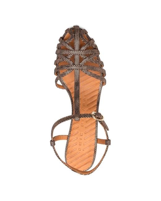 Chie Mihara Pink Ku-Quenu T-Strap Heeled Sandals