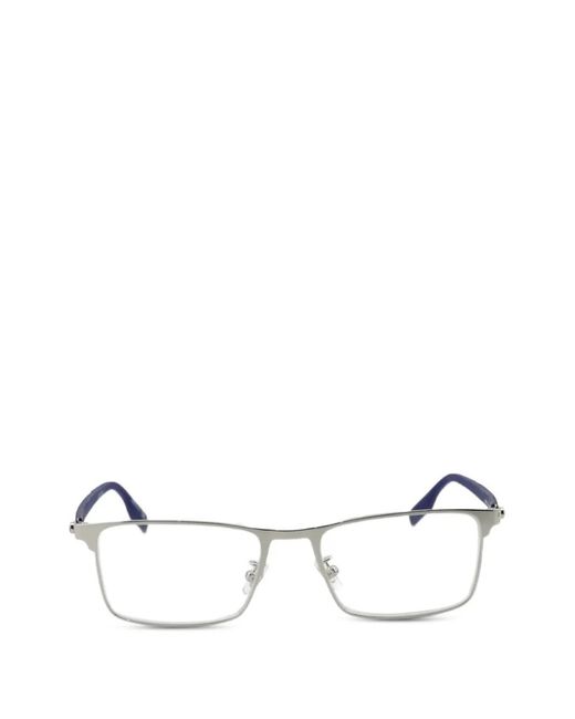 Montblanc White Rectangle-Frame Glasses for men