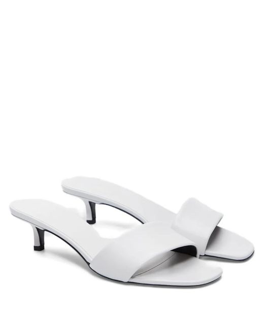 Loulou de Saison White Andy Heeled Mules