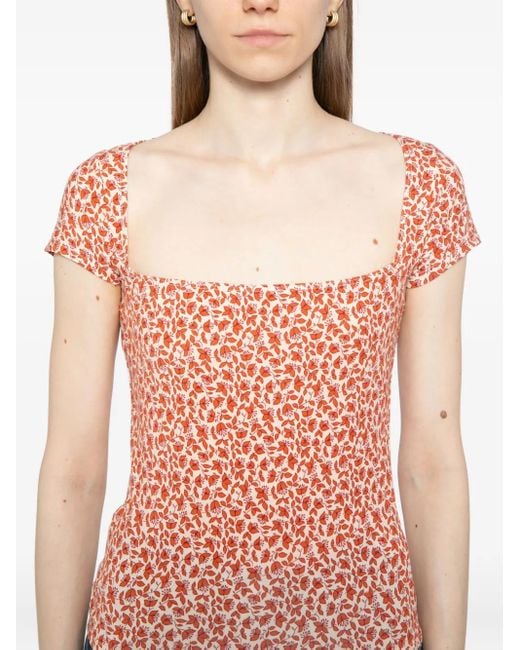 Top Bardot Reformation de color Pink