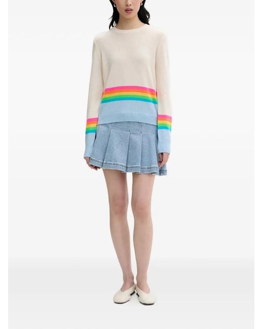 From Future White Stripe Sweater