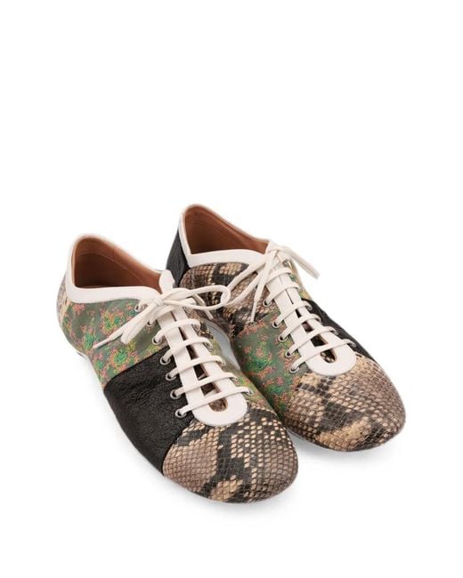 Dries Van Noten Multicolor Patchwork Ballerina Sneakers for men