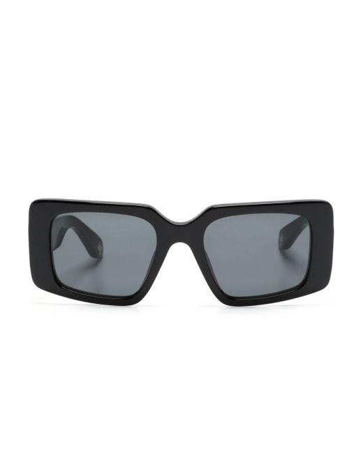 Roberto Cavalli Black Rectangle-frame Sunglasses