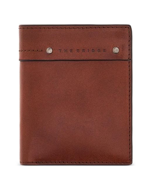 The Bridge Brown Porte-Cartes En Cuir À Logo Embossé Ludovico for men