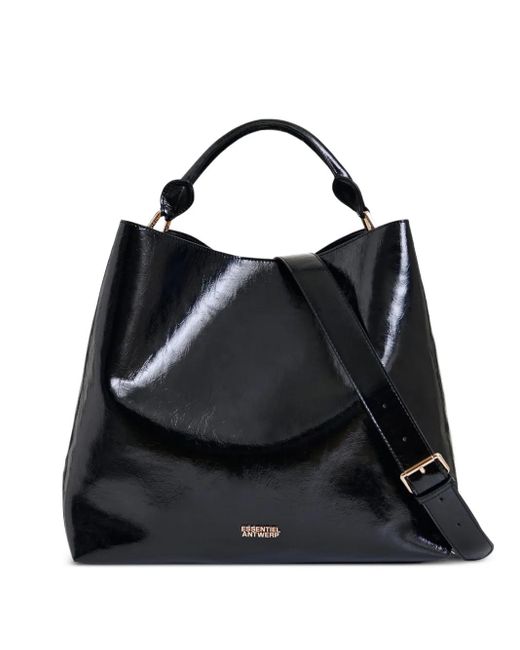 Bolso shopper con asa vuelta Essentiel Antwerp de color Black