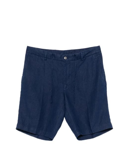 Hackett Blue Drawstring-Waist Shorts for men