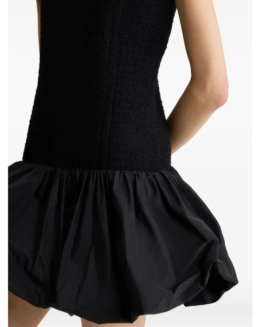 Patou Black Tweed Bubble-Hem Dress