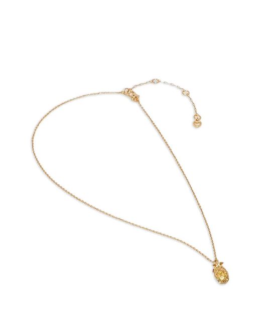 Kate Spade White Sweet Treasures Pineapple-Pendant Necklace