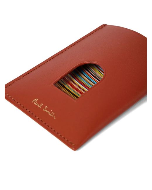 Paul Smith Red Leather Card Holder for men