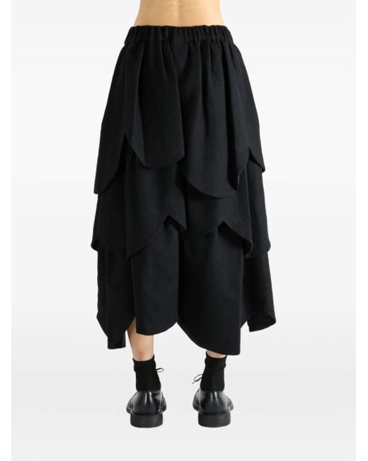 Noir Kei Ninomiya Black Layered Petal Skirt