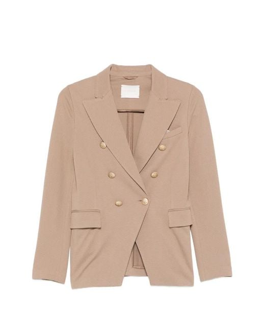 Circolo 1901 Natural Blazer À Boutonnière Croisée