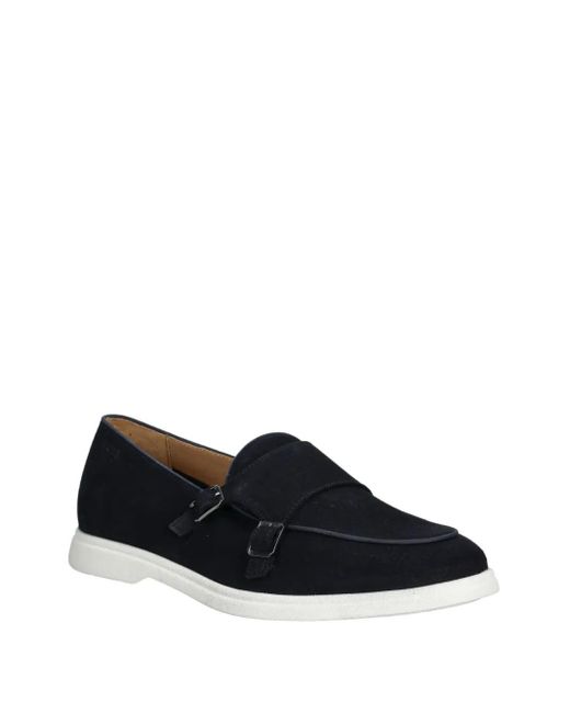 Boss Black Suede Contrasting-Sole Monk Shoes for men