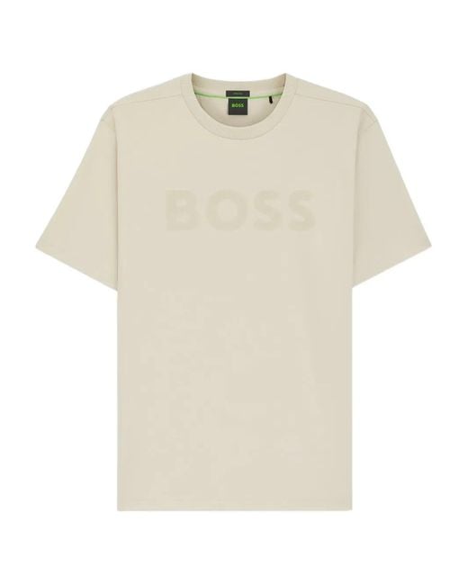Boss Natural Logo-Emed T-Shirt for men