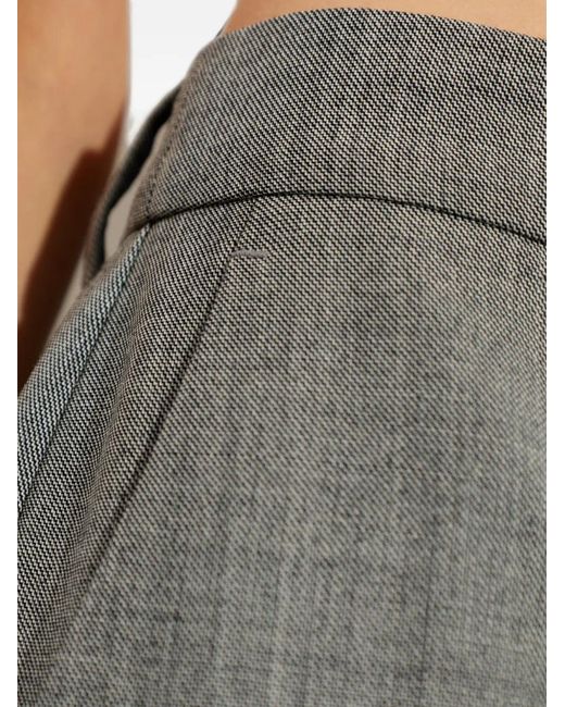 McQueen Gray Pressed-Crease Trousers