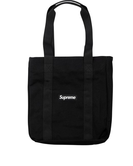 supreme canvas tote black
