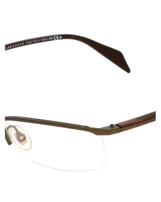 McQueen White Rectangle-Frame Glasses