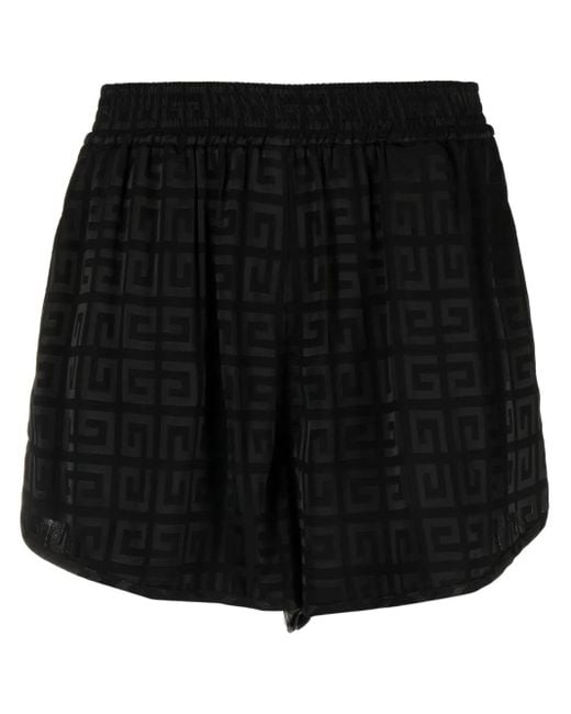 Givenchy Black 4G-Print Mini Shorts