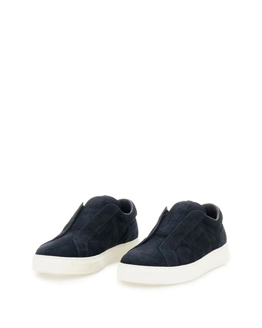 Hogan Blue H-Tv Slip-On Leather Sneakers for men