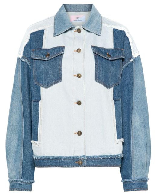 Veste en jean à design patchwork Chiara Ferragni en coloris Blue