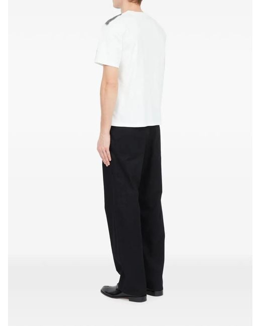 MM6 by Maison Margiela White T-Shirt À Logo Imprimé for men