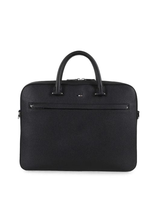Boss Black Ray Pebble-Grain Briefcase for men