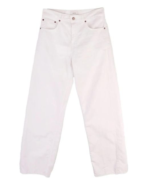 Jeans Con Design A Cinque Tasche di Haikure in White