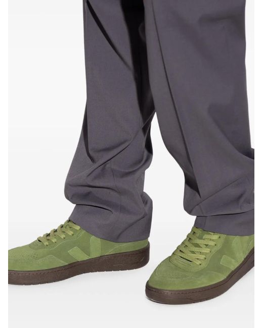 Veja Green V-90 Suede Sneakers for men