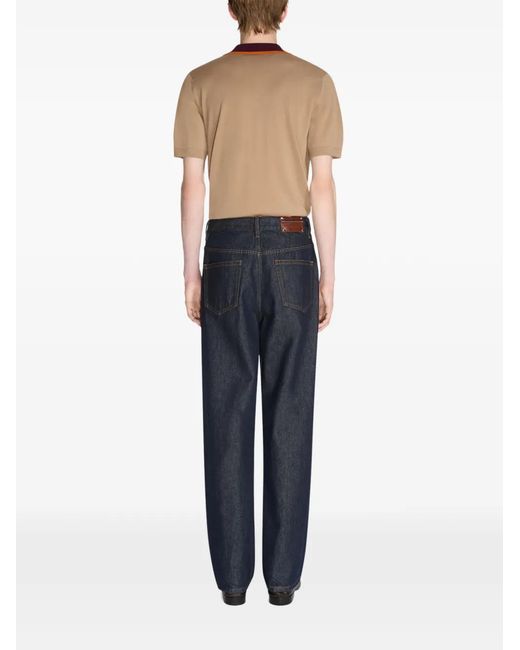 Dries Van Noten Blue Button-Fastening Jeans for men
