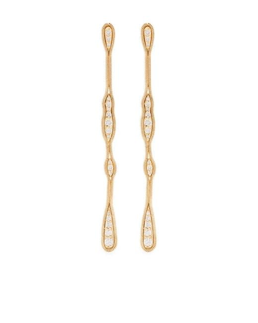 Fernando Jorge Metallic 18Kt Fluid Diamond Earrings