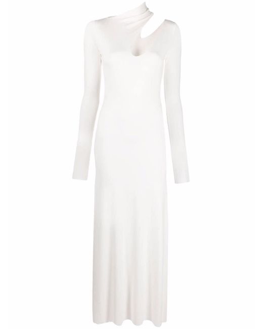 Vestido con detalle de aberturas MANURI de color White