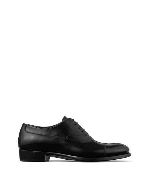Jimmy Choo Black Vine Lace-Up Smooth Calf Leather Derby Shoes for men