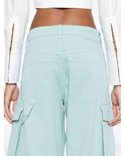 Moschino Jeans Blue Wide-leg Cargo Trousers