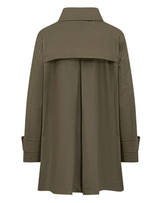 Herno Green Military-Inspired Button-Up Jacket