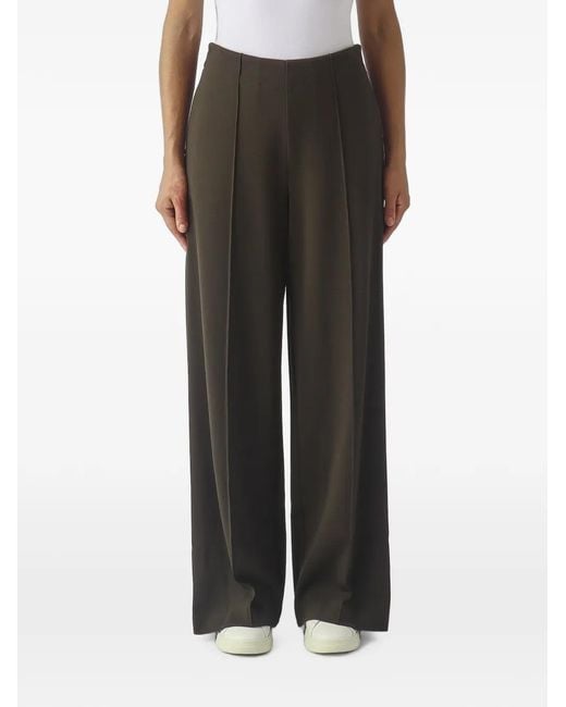 MEIMEIJ Black Pressed-Crease Wide-Leg Trousers