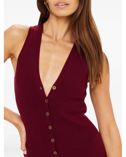 The Upside Red Simi Knitted Playsuit
