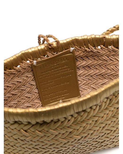 Dragon Diffusion Natural Minsu Leather Interwoven Shoulder Bag