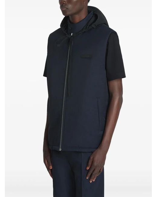 Lanvin Blue Polyamide And Cotton Blend Jacket for men