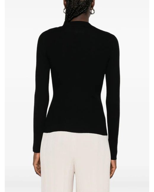 Maglione A Coste di Forte Forte in Black