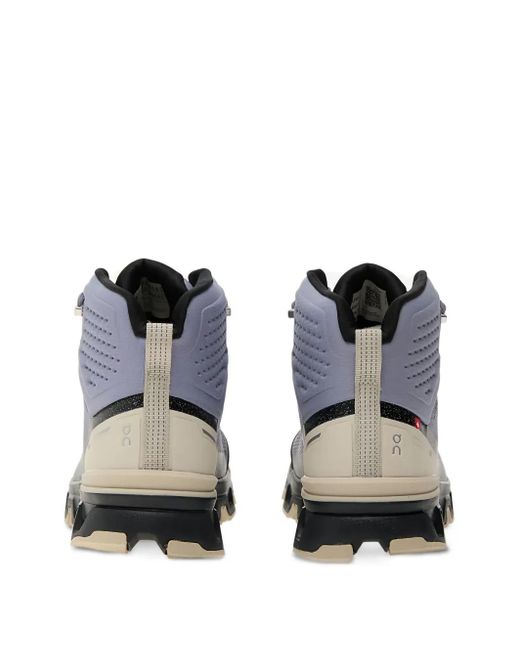 On Shoes Blue On W Cloudrock 2 Waterproof High-Top Sneakers