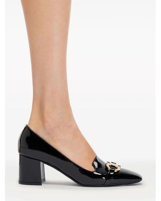 Ferragamo Black Patent Lambskin Pumps