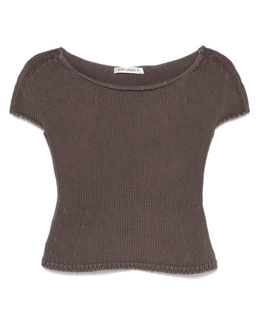 Our Legacy Brown Sculpt T-Shirt