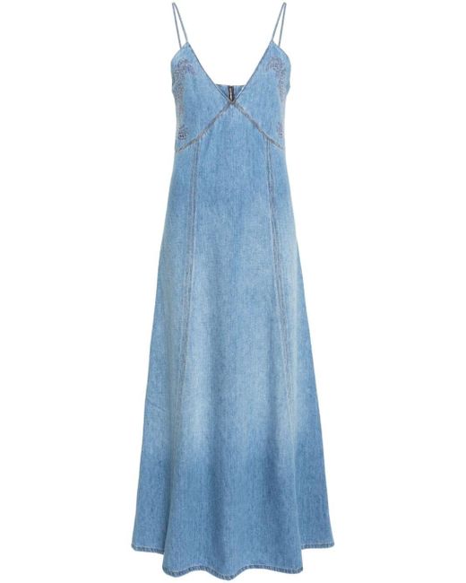Chloé Denim Maxi-jurk in het Blue