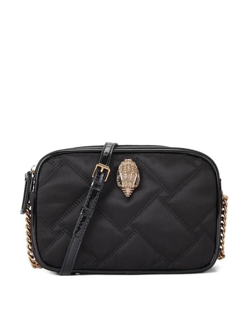 Kurt Geiger Black Small Hoxton Quilted Camera Cross-Body Bag