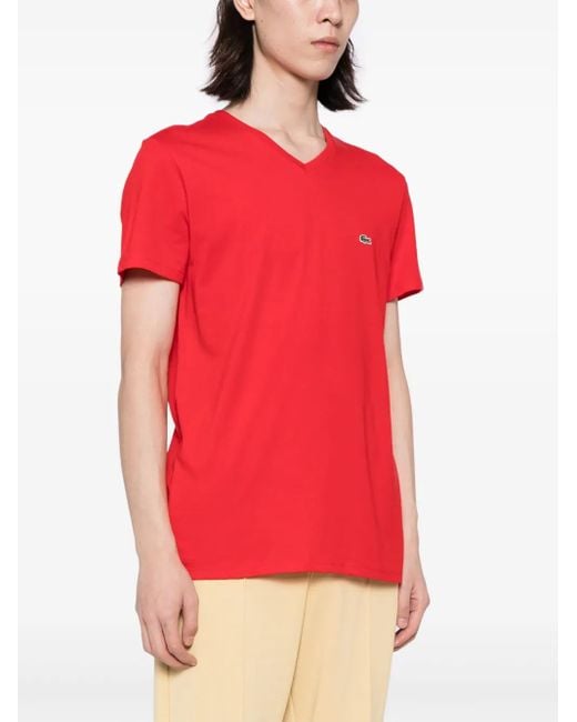 Lacoste Logo-Embroidered Cotton T-Shirt for men